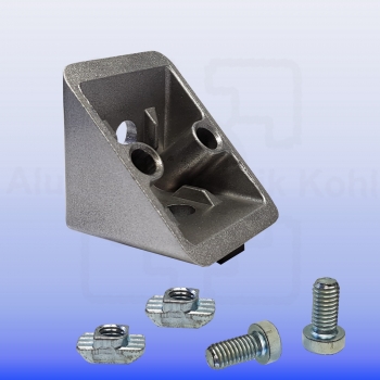 Winkel 40 x 40 Nut 10 B schwere Ausführung Alufarbig