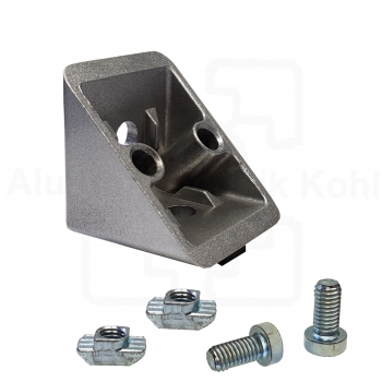Winkel 40 x 40 Nut 10 B schwere Ausführung Alufarbig