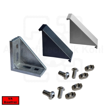 Verbinder Winkel 30 x 60 Profil 30 Nut 8 Winkelabdeckkappe