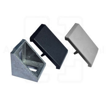 Winkel Abdeckkappe 40 Nut 10 leicht optional schwarz / grau BP40N10