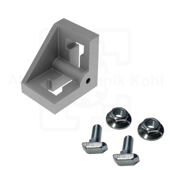 Preview: Winkelblock 40 Aluprofil 40 Nut 8
