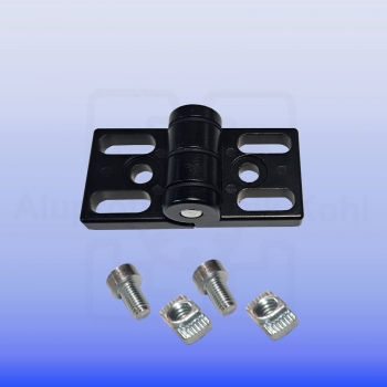Zinkdruckgussscharnier 40 Profil 40 Nut 10 mit Befestigung BP40N10