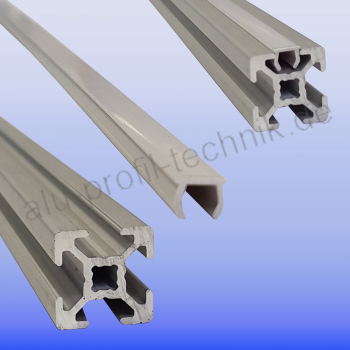 Abdeckprofil  Stab 2 m Kunststoff grau für Nut 6 Bosch Raster Profil 20  Stab 2 m