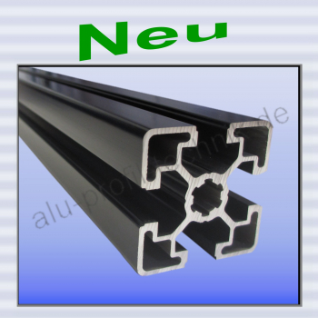 Aluprofil 45 x 45 Nut 10 leicht schwarz B im Zuschnitt 80 mm - 5900 mm