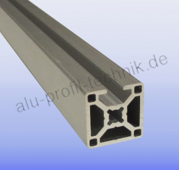 Alu Profil 30 x 30 Nut 8 1N  B - Raster Alu silber im Zuschnitt 80 mm - 5900 mm