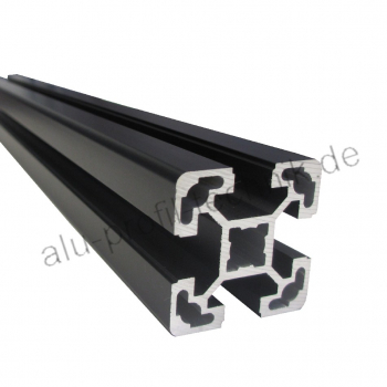 Aluprofil 40 x 40 Nut 10 schwarz eloxiert B  im Zuschnitt 40 mm - 5900 mm