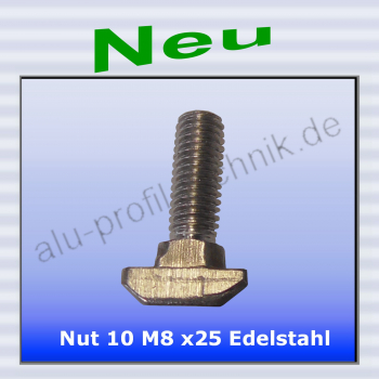 Hammerkopfschraube M8 x 20 Nut 10 Bosch aus Edelstahl