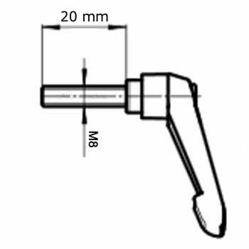 Klemmhebel M8 x 40