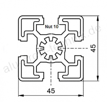 profil,aluminium,alu,Profil 45 x 45
