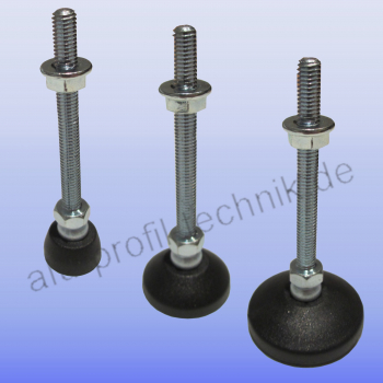 Stellfuss M 6 x 40 mm für Aluprofil 20 Nut 6 für Kerngewinde M6