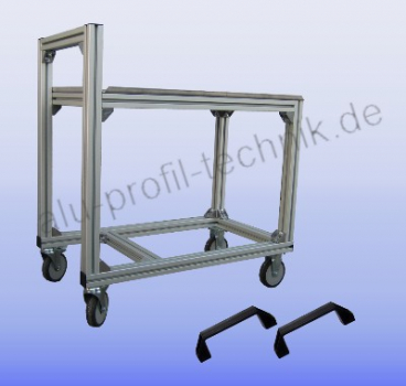 Transportwagen Bausatz Grundversion Profil 40x40 Nut 10 B-Raster