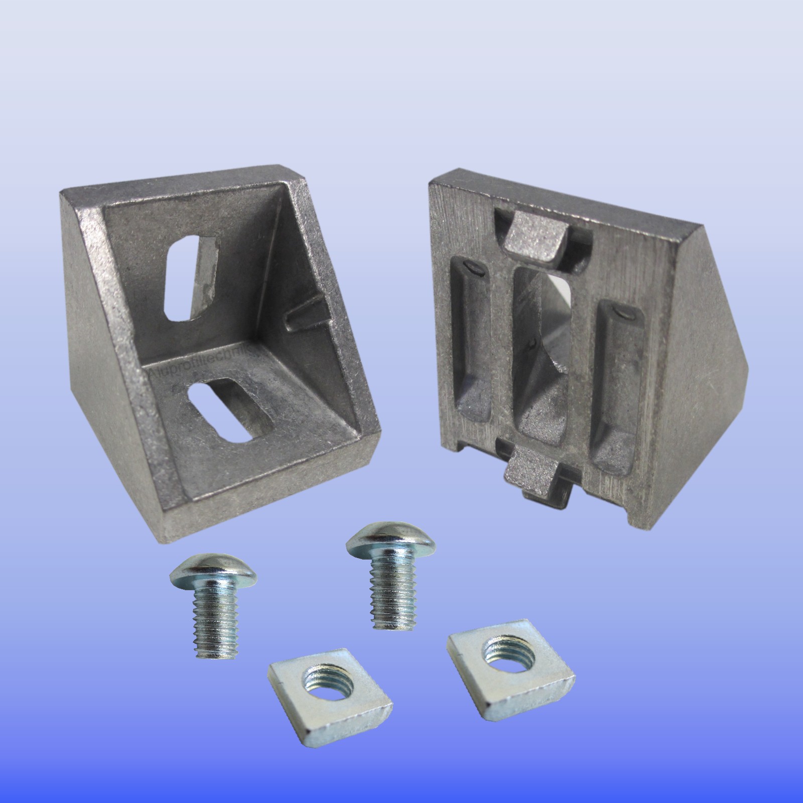 10/40/100x Befestigungsmaterial Befestigung Winkel 20x20 NUT6 Aluprofil Raster 