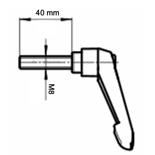 Klemmhebel M8 x 40