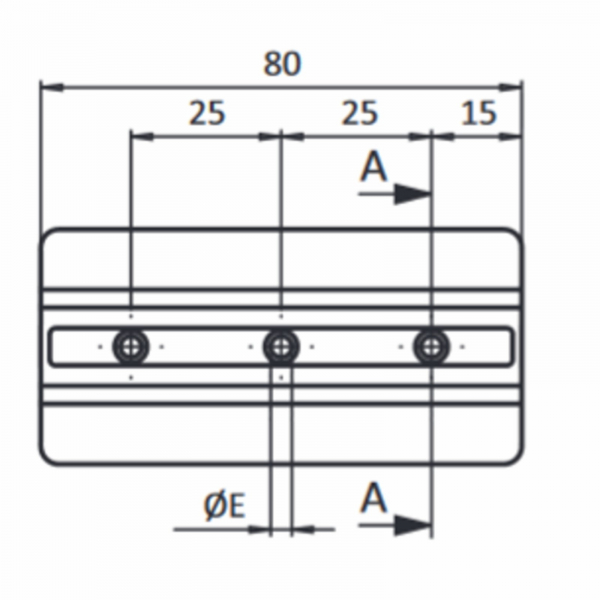 Profilgleiter Nut 8 mittig Nut 8 / Nut 8 mittig für Aluprofil 30 Nut 8