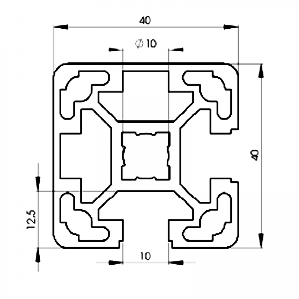 Aluprofil-30-Bosch-schwarz Aluprofil-30-Bosch-schwarz