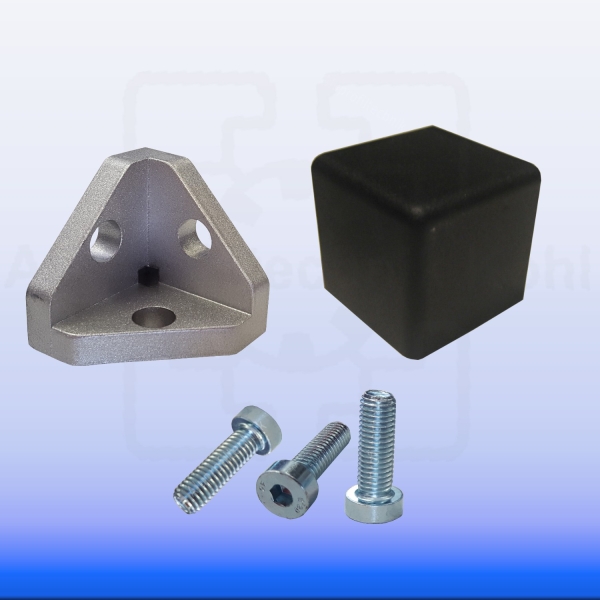 3 D - Eckverbinder für Alu Profil 40 Nut 8