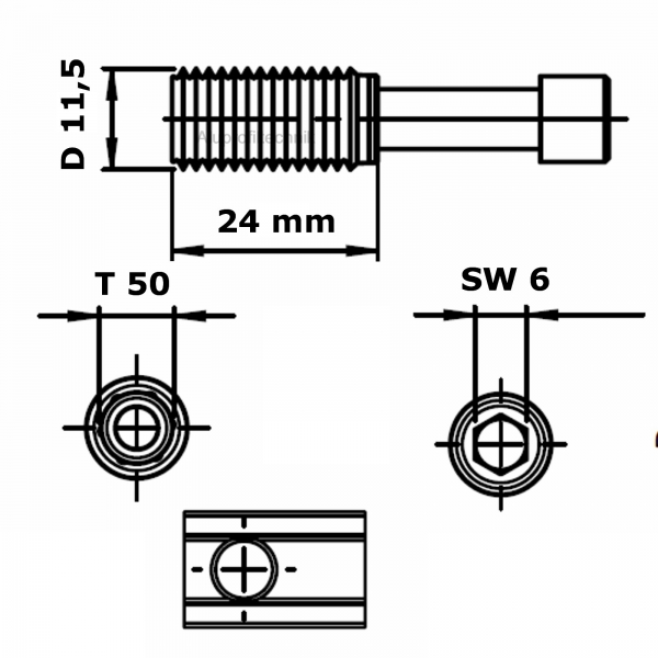 Formverbinder  Profil 40 Nut 8