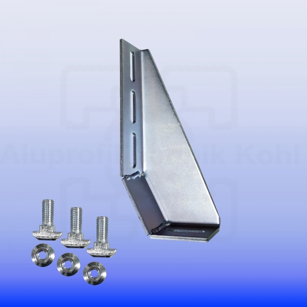 Fundamentwinkel 210 Bodenwinkel Nut 10 optional mit Befestigung BP40N10