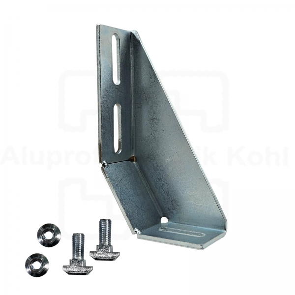 Fundamentwinkel 160 Bodenwinkel Fußkonsole Nut 10 optional mit Befestigung BP40N10