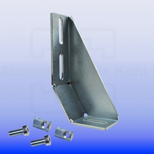 Fundamentwinkel 160 Bodenwinkel Fußkonsole Nut 8 optional mit Befestigung BP40N8