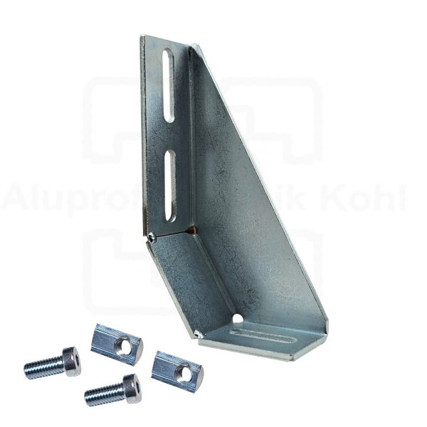 Fundamentwinkel 160 Bodenwinkel Fußkonsole Nut 8 optional mit Befestigung BP40N8