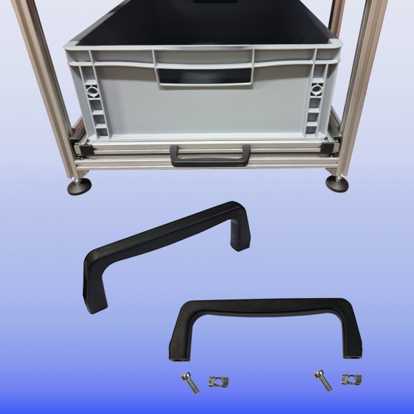 Regalsystem RL- 600 x 400 mit Auszug für 3 Eurobehälter Grundmodell Regalsystem RL- 600 x 400 mit Auszug für 3 Eurobehälter Grundmodell