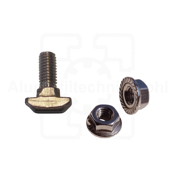 Hammerkopfschraube M8 x 20 Nut 10 Bosch aus Edelstahl
