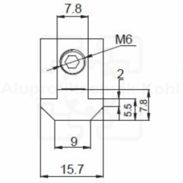 Innenwinkel Nut 8 kompatibel mit Profil 40x40N8