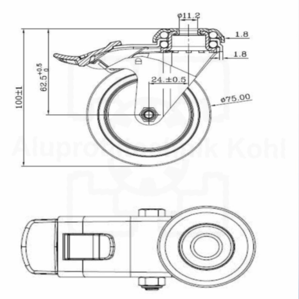 Lenkrolle-75-RL-Steinco