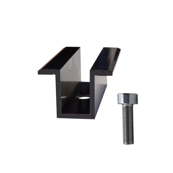 Mittelklemme PV30 schwarz zur Befestigung von 2  Solarmodule - Kopie - Kopie