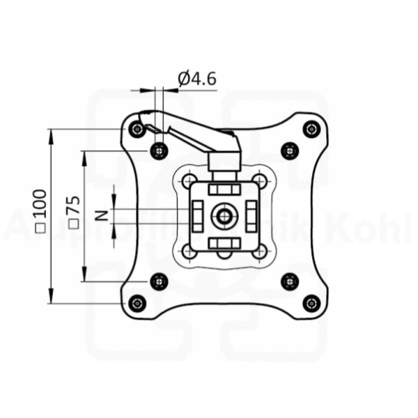 Monitorhalter-halter-Bildschiirm-Aluprofil-40-Nut8