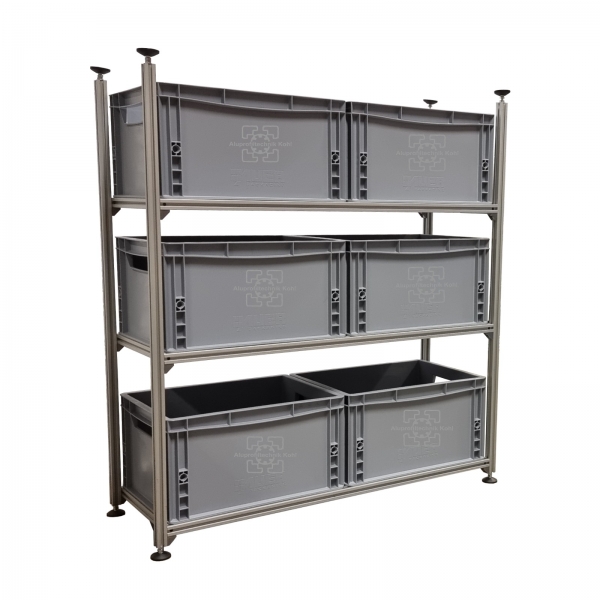 Regalsystem RL- 300 x 800 für 6 Eurobehälter Regalsystem RL- 300 x 800 für 6 Eurobehälter