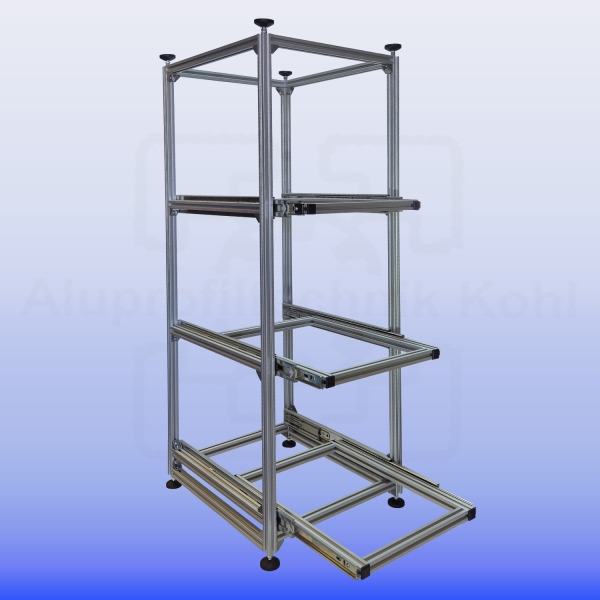Regalsystem RL- 300 x 400 mit Auszug für 3 Eurobehälter Grundmodell