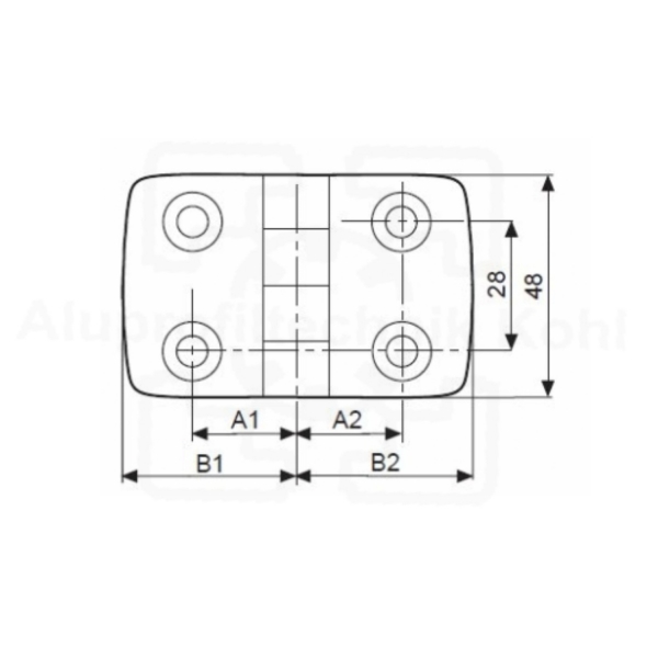 Scharnier-50-Nut-10-B-Typ-