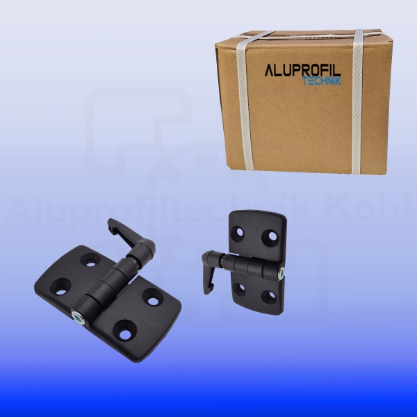Scharnier-45-mit Klemmhebel-Profil 45 Nut 10 BP45N10
