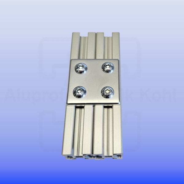 Verbindungsplatte-40 x 40-silber-Aluprofil 20 Nut 6 B