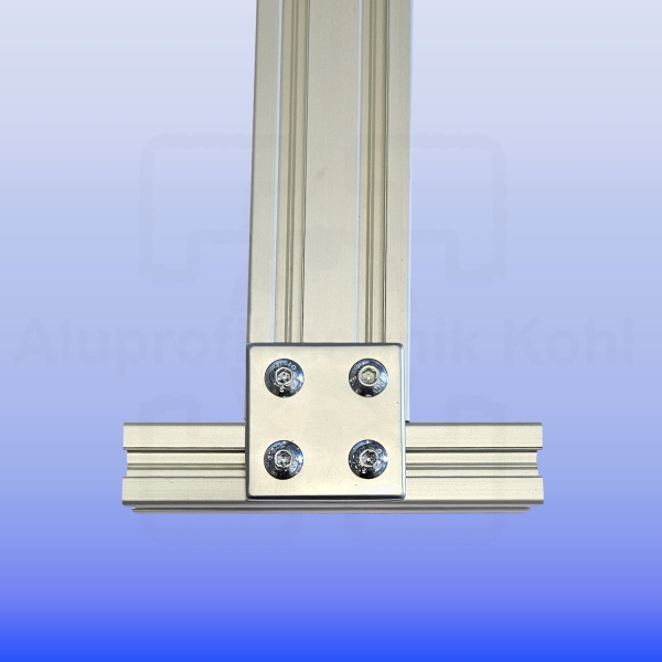 Verbindungsplatte 40 x 40 silber optional Befestigung für Aluprofil 20 Nut 6 BP20N6