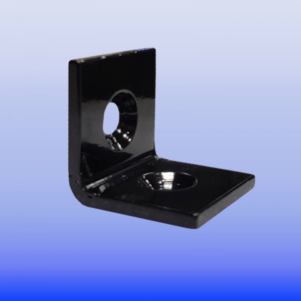 Winkel 20 x 20 Stahl schwarz B Raster für Aluprofil 20 Nut 6 B