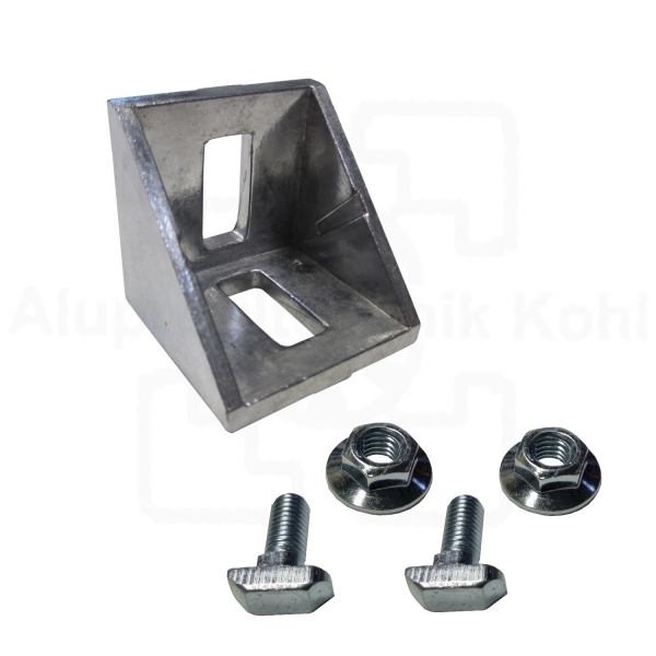 Winkel 40x 40 Profil Nut 10 leicht mit Befestigung BP40N10