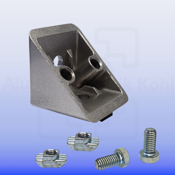 Winkel 40 x 40 Nut 10 B schwere Ausführung Alufarbig