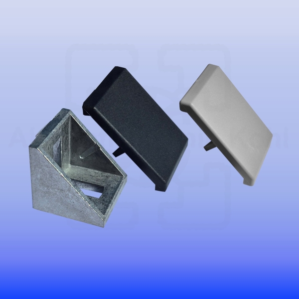 Winkel 30 x 30 Profil Nut 8 mit Befestigung VA Rostfrei optional WADK BP30N8