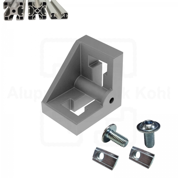 Winkelblock 40 Aluprofil 40 Nut 8