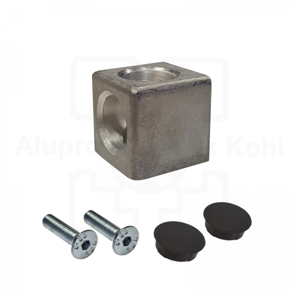 Würfelverbinder 2D 20 für Aluprofil 20x20 Nut 5 Blank IP20N5