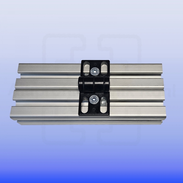 Scharnier Zinkdruckguss 40 mit Klemmhebel Profil 40 Nut 10 mit Bef. BP40N10