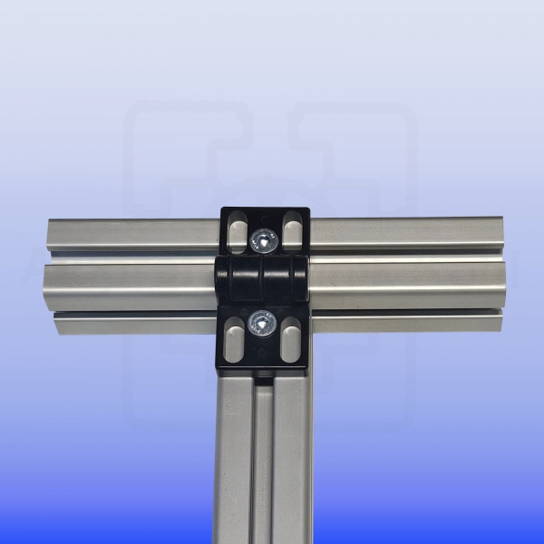 Scharnier Zinkdruckguss 40 mit Klemmhebel Profil 40 Nut 10 mit Bef. BP40N10