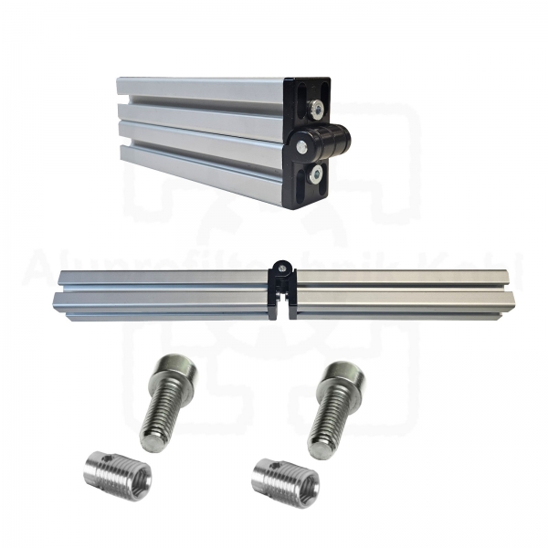 Scharnier Zinkdruckguss 40 mit Klemmhebel Profil 40 Nut 10 mit Bef. BP40N10
