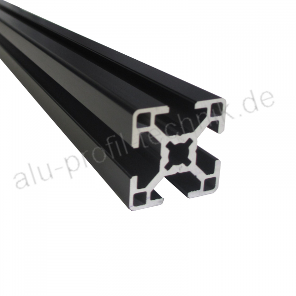 Aluprofil 30 x 30 Nut 8 BP30N8 schwarz eloxiert Aluprofil 30 x 30 Nut 8 BP30N8 schwarz eloxiert