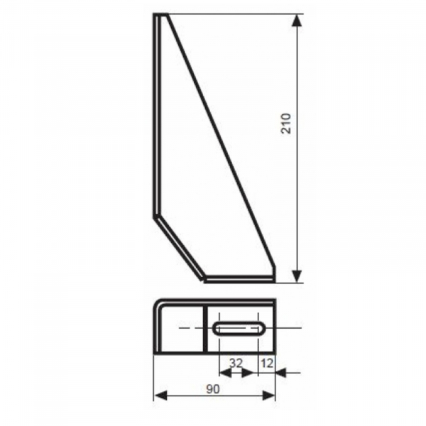 Fundamentwinkel 210 Bodenwinkel Nut 10 BP40N10