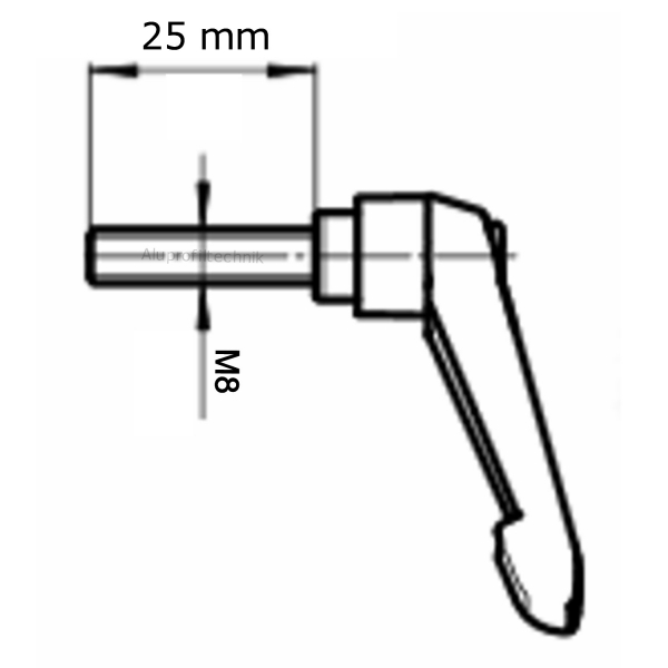 Klemmhebel M8 x 40