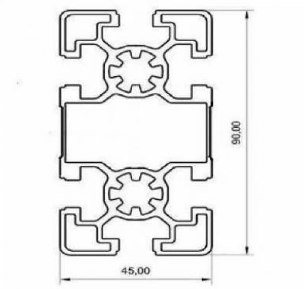 profil,aluminium,alu,Profil 45 x 45